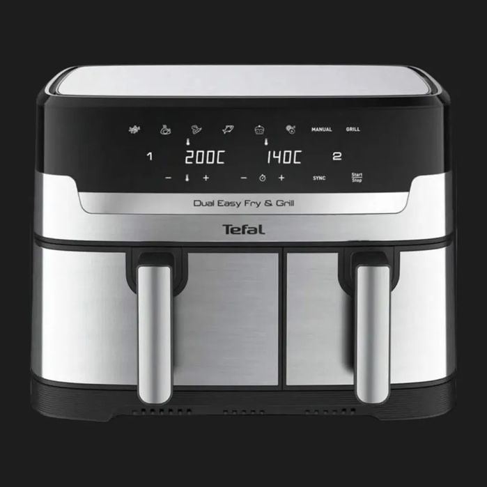 Мультипіч аерогриль tefal dual easy fry & grill