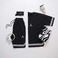 Спортивний костюм шорти та футболка Jordan Nike чорний літо чоловічий