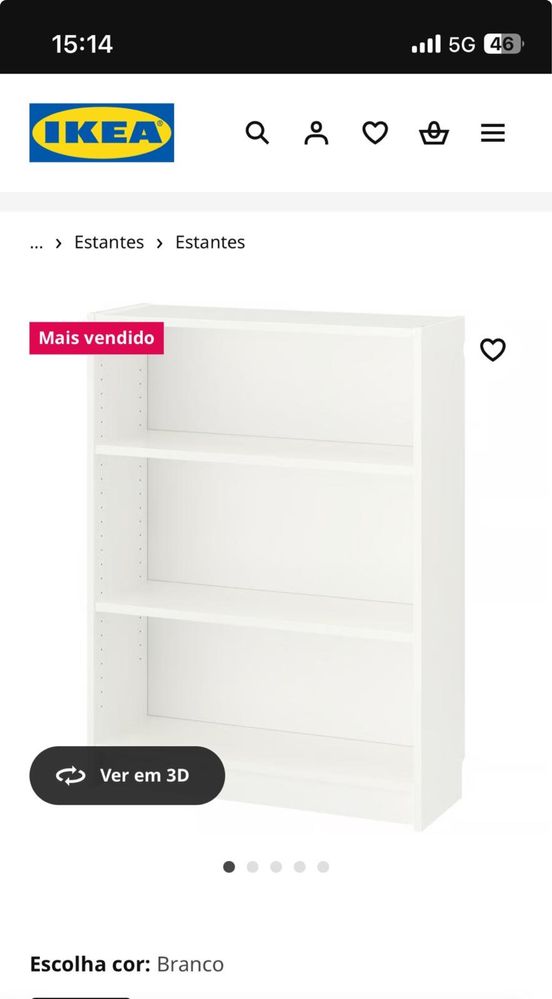 3 Estantes brancas Billy - Ikea