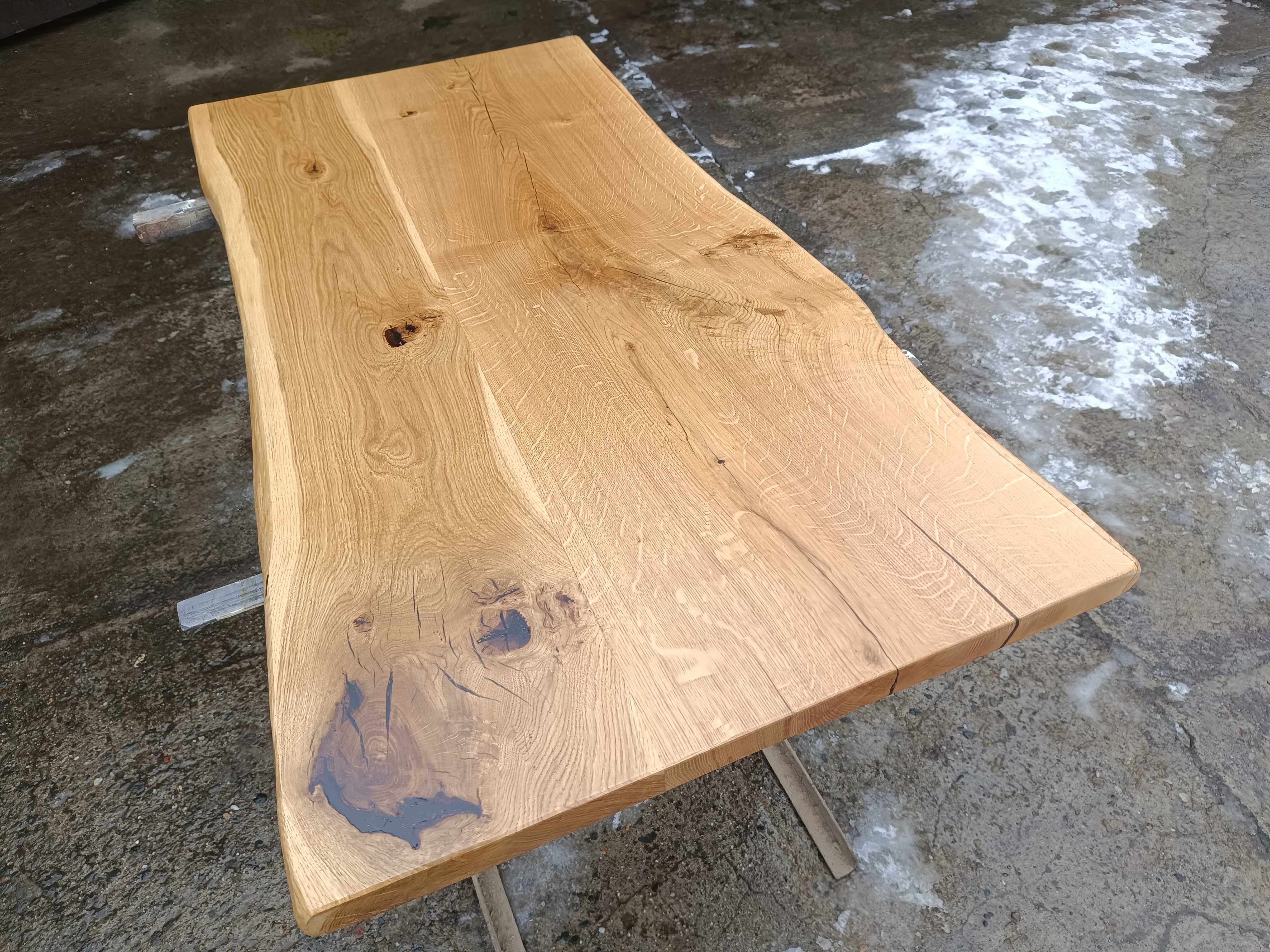 Blat dębowy na biurko w stylu Rustykalnym  140x70