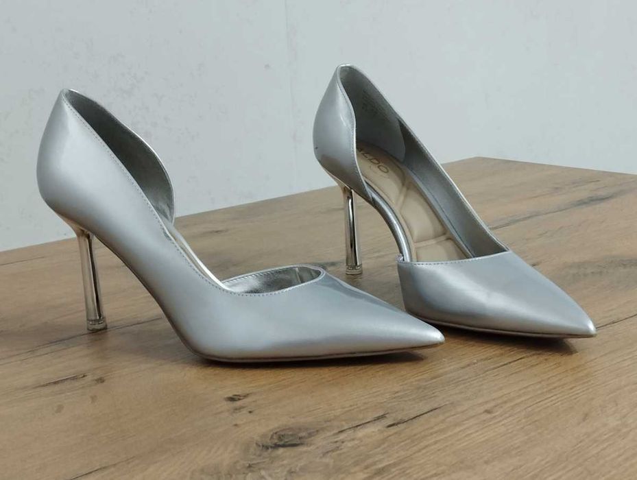 Srebrne szpilki Aldo rozmiar 37