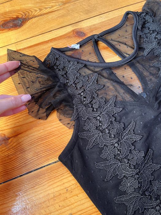 Платье мини черное