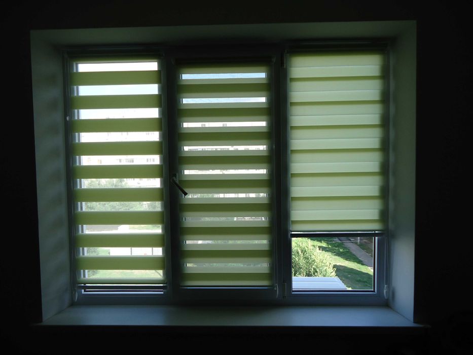 Тканевые ролеты LEN L-2075, жалюзи, рулонные шторы День-Ночь Киев