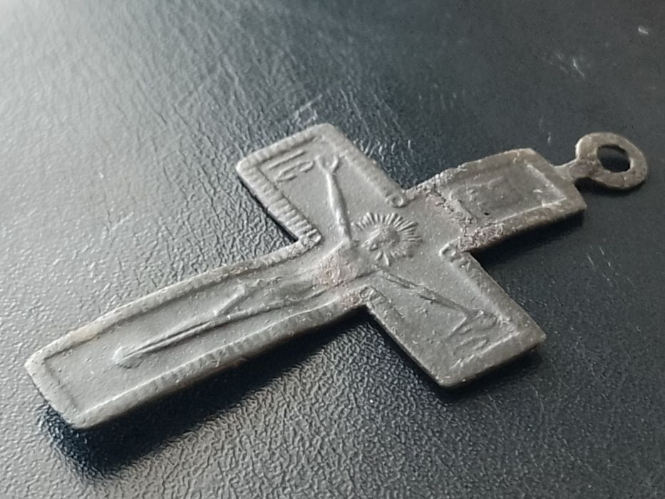 Stary krzyżyk prawosławny XIX wiek Rosja Św. Warwara (74)