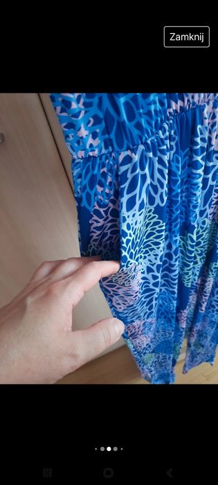 Kombinezon granat w kwiaty 42/44/46