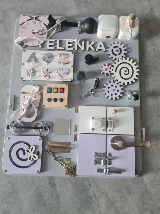 Tablica edukacyjna dla dziecka z imieniem Elenka