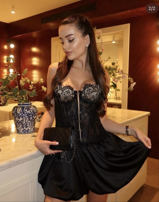 Корсетна міні сукня