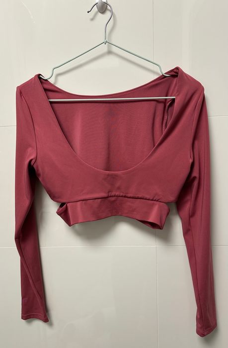 Damski crop top długi rękaw S