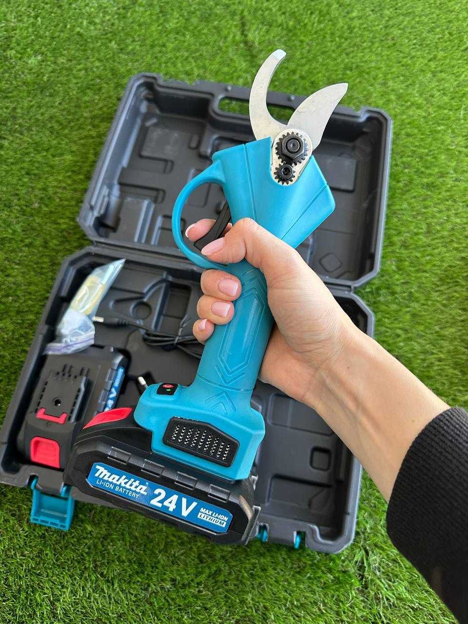 Мощный аккумуляторный 24V садовый секатор Makita сучкорез сікатор 2акб