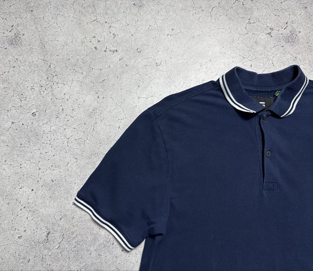 Футболка Поло G Star Raw Оригинал M-L Темно-Синяя