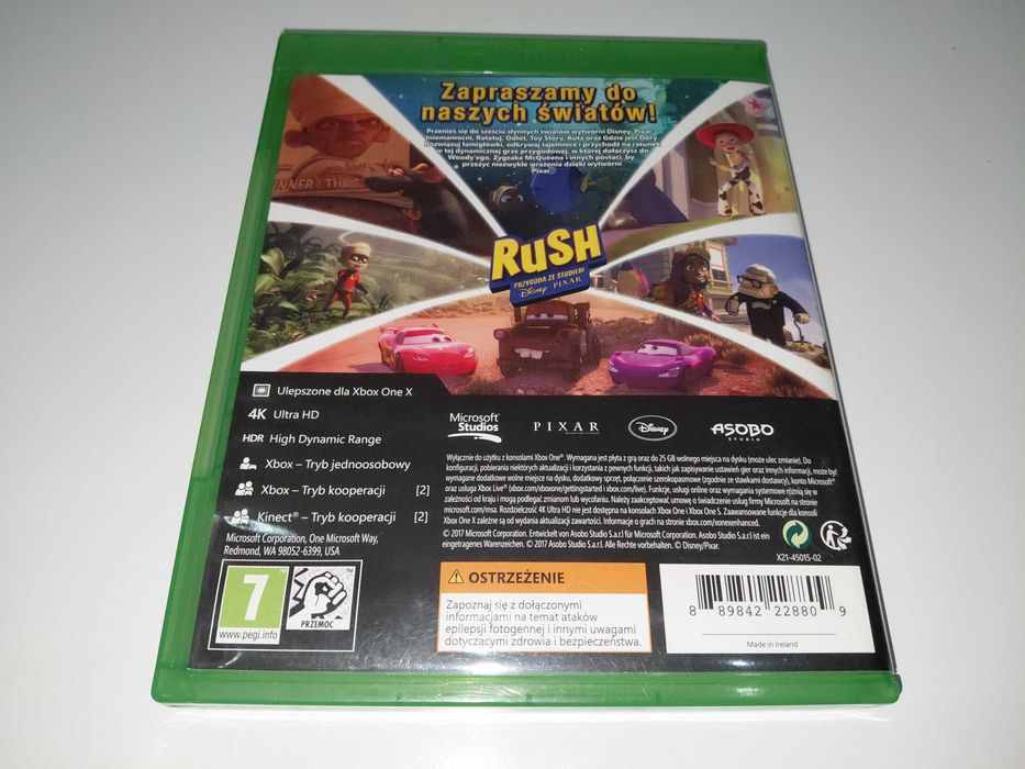 RUSH PRZYGODA ZE STUDIEM DISNEY PIXAR po polsku, działa z kinect płyta