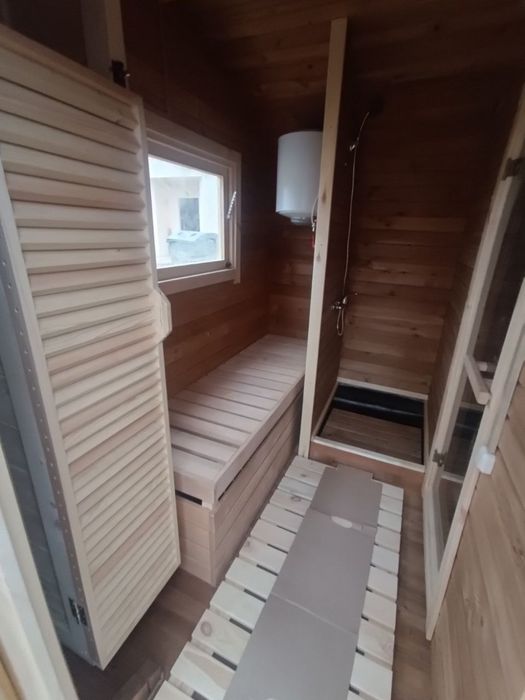Bania - Laznia z Termo 4.5-2.4 m komercyjny piec + Parowar
