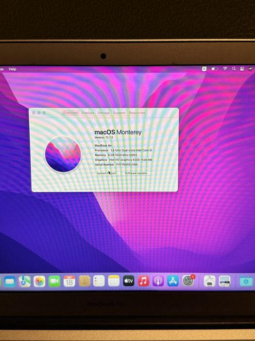 Macbook Air 13,3|8 GB Ram|128 gb storage|Dobry Stan