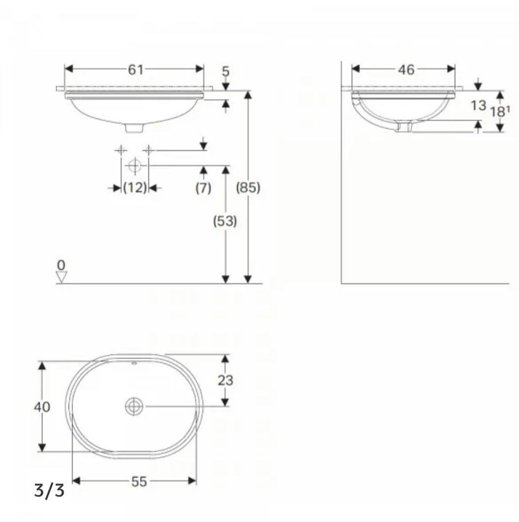 Умивальник Kolo VariForm 55 500.756.01.6