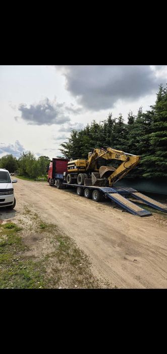 naczepa niskopodwoziowa + ciagnik + wozek dolly