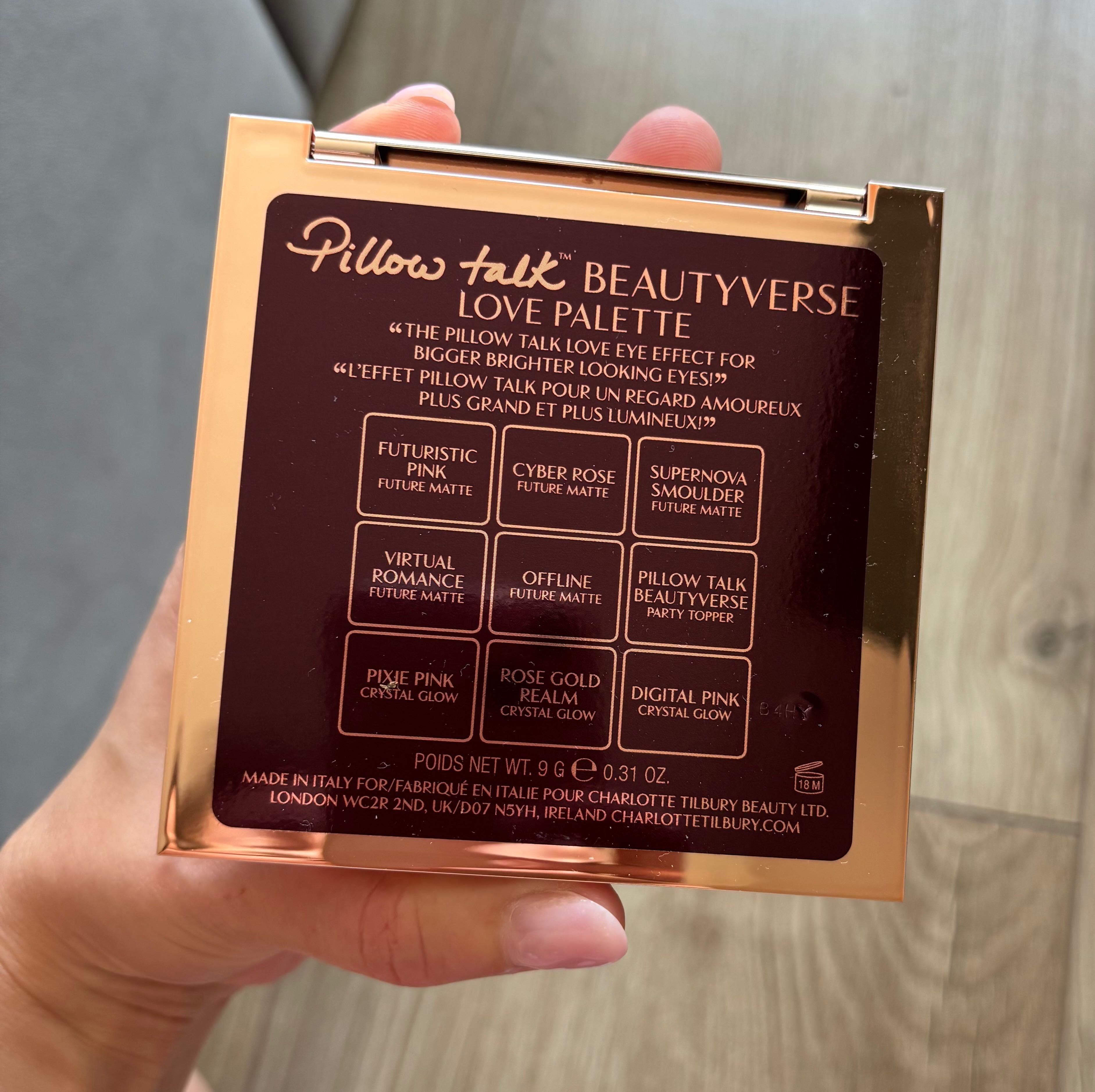 Charlotte Tilbury Pillow Talk beautyverse love palette paletka 9 cieni