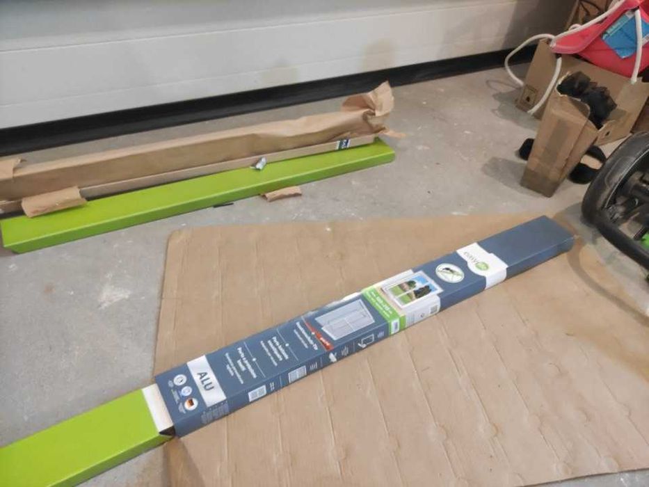 Moskitiera drzwiowa aluminiowa 100x215 brąz do własnego złożenia