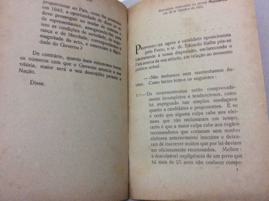 Documentos de uma campanha eleitoral : por que sou candidato... 1953