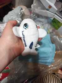 мягкая игрушка белый самолет люфтганза Lufthansa литак