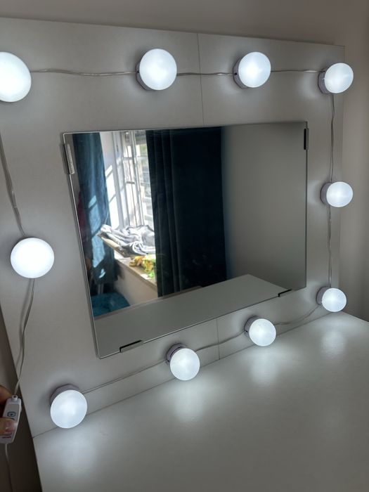 VidaXL Toucador c/luzes LED