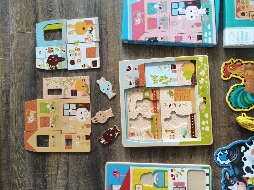 Puzzle Djeco przeplatanka melisa &;doug+ kulodrom hape