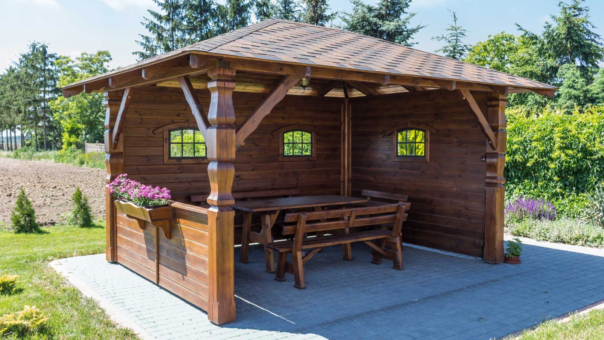 Altana prostokątna 4 x 3 m / Drewno KVH / Montaż w cenie