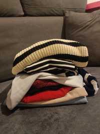 Pakiet 9 ubrań damskich s/m  sweter golf  4 bluzki body koszula spodni