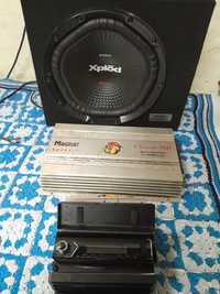 Rádio 1din mais suwboofer e amplificador