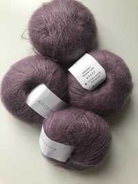 4 motki moheru z jedwabiem Knitting for Olive Soft Silk Mohair Purple