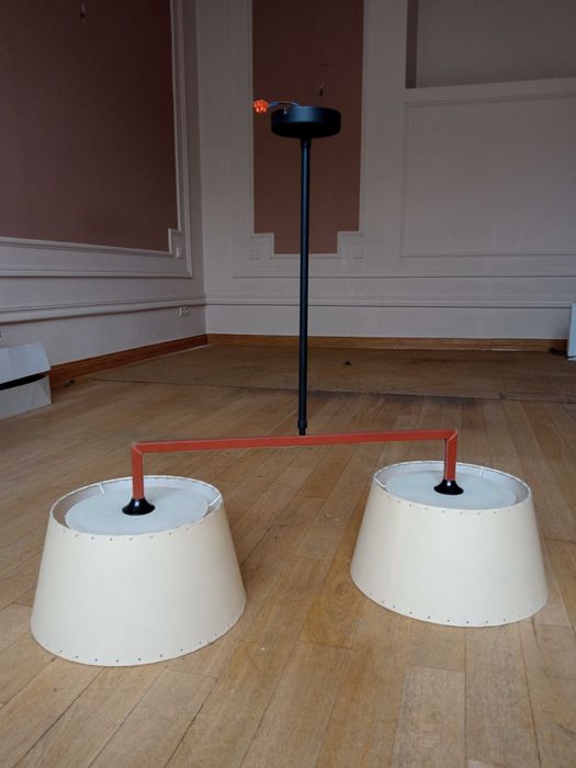 Komplet BOVER Oświetlenia Biura Domu Salonu 2 lampy 3 kinkiety SKÓRA