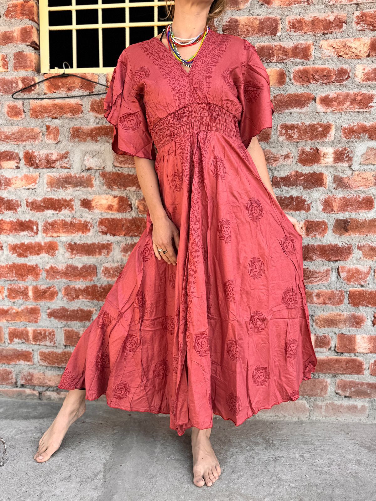 Sukienka hippie boho maxi długa