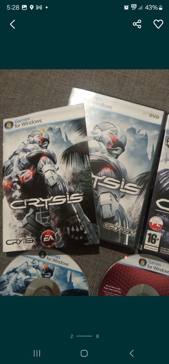 CRYSIS gra komputerową PC płyta  CD polska wersja