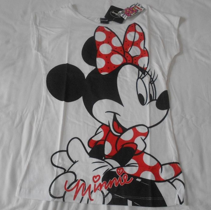 T-shirt de manga curta da marca Alcott Disney 100% Algodão Novas