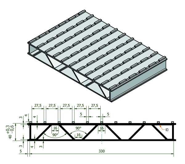 Panel do budowy najazdu szer. 340mm grubość 40 frezowany Deska Najazd