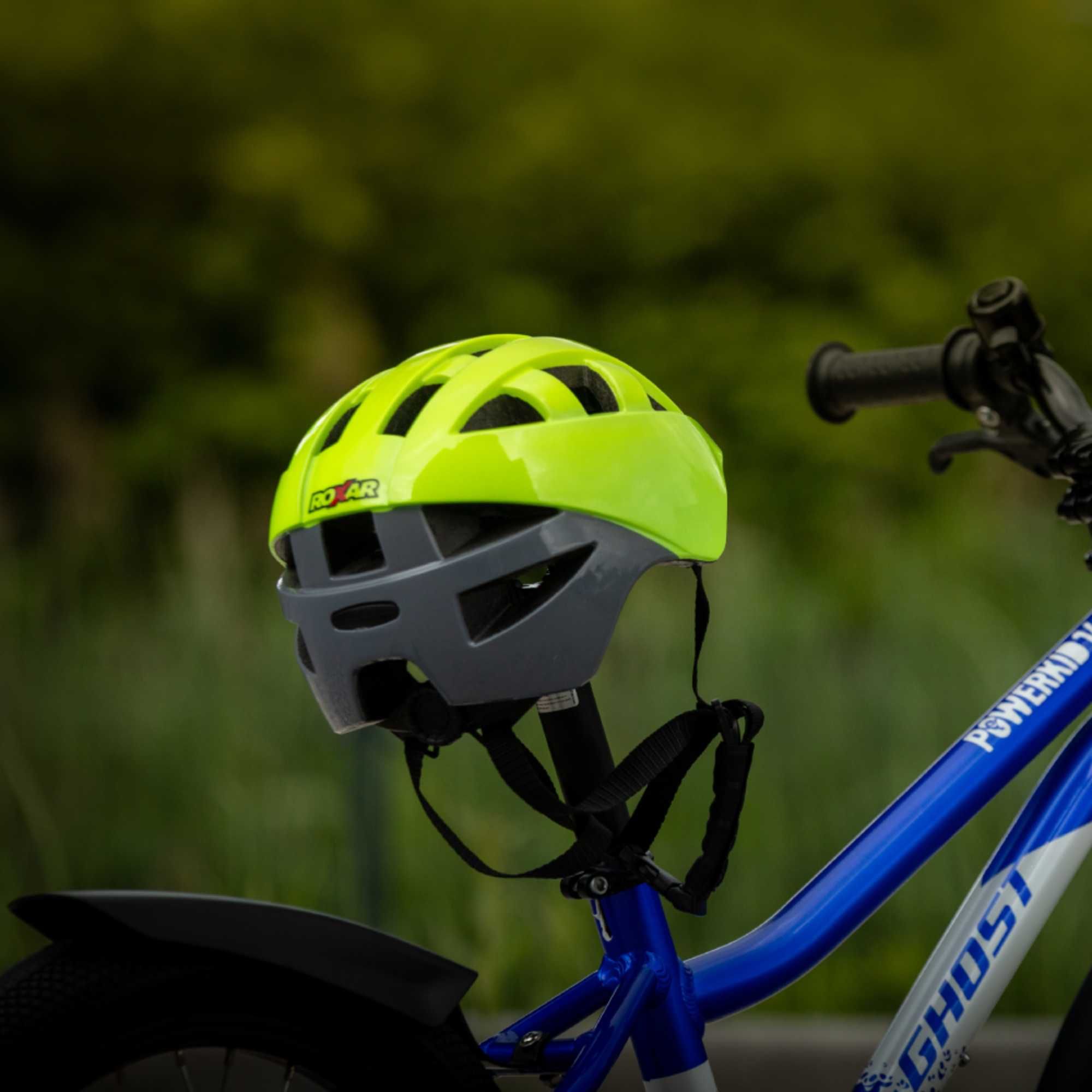 Kask rowerowy dzieciecy ROXAR KID żółto czarny rozm.S (48-52cm)