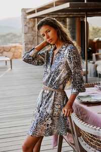 Жіноче плаття Zara S якісна тканина зміїний принт сукня mango h&m