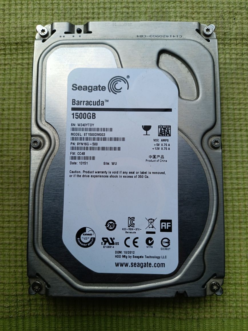 HDD диск(жёсткий диск) 3,5" Seagate Barracuda 1500Gb(1,5Tb)
