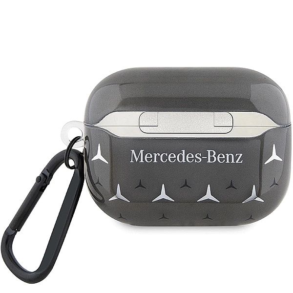 Etui Mercedes Large Star Pattern na AirPods Pro - czarne