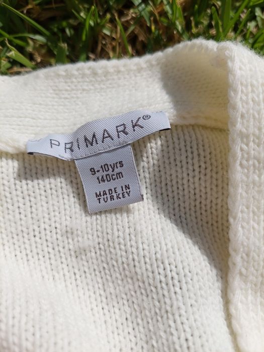 Cardigan branco 9-10 anos