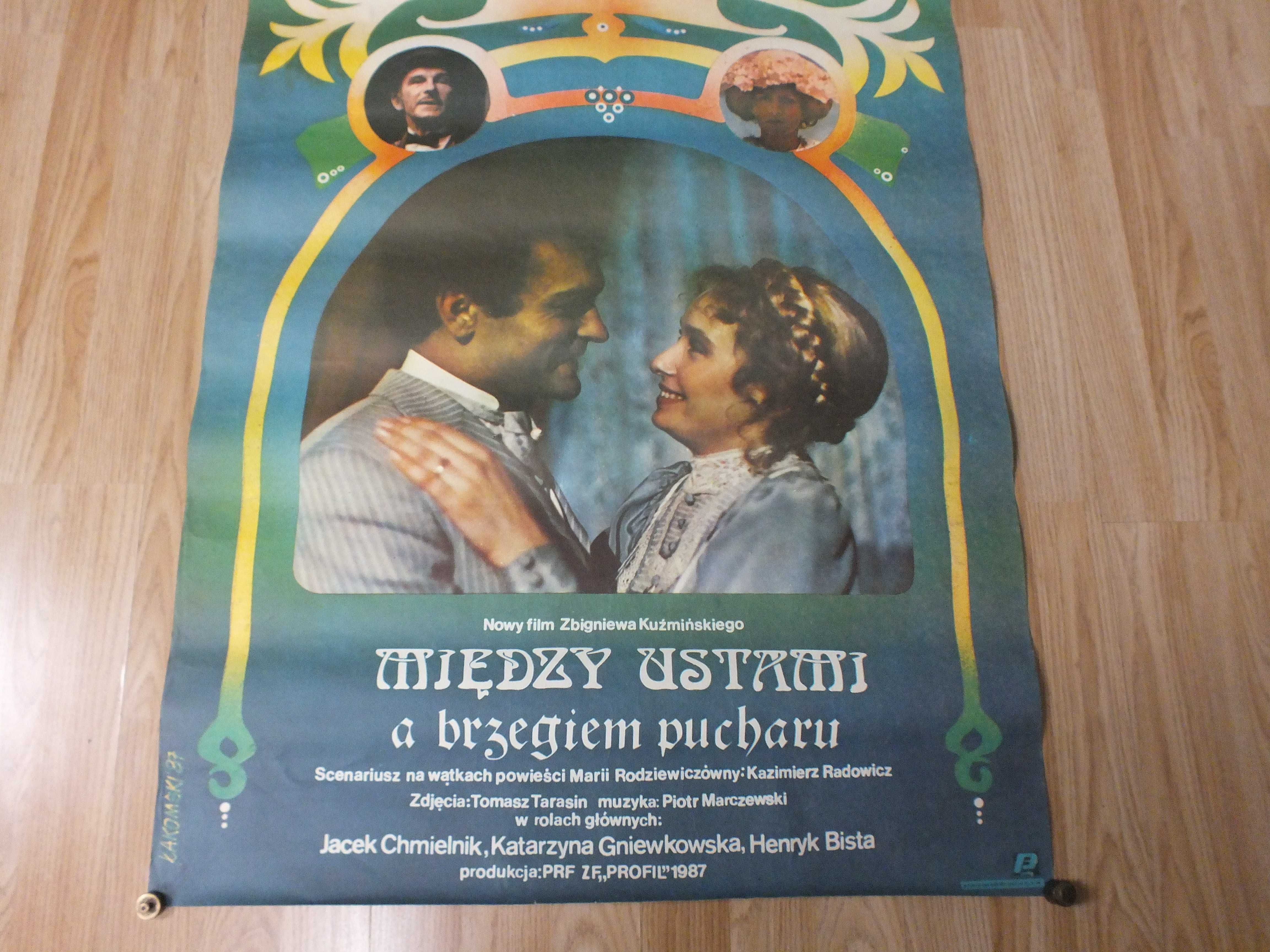 Oryginalny plakat -Między ustami a brzegiem pucharu- 1987  M. Łakomski