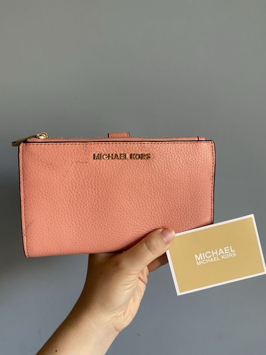 Oryginalny duzy skorzany portfel michael kors