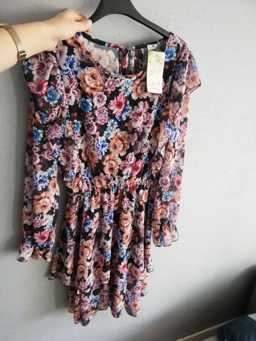 Moda Włoska sukienka made in italy dlugi rękaw