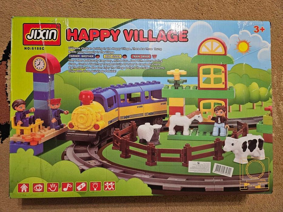 Конструктор Залізниця JIXIN Мій перший поїзд потяг паровоз їде і гуде