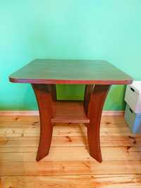stolik kawowy ława kwadratowa 60x60 cm kolor ciemnego drewna