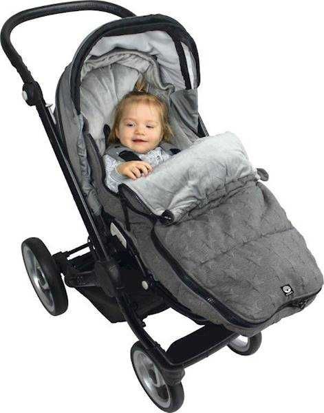 ŚPIWOREK do wózka SANEK na JESIEŃ zimę DOOKY 6-36m Knitted Star grey