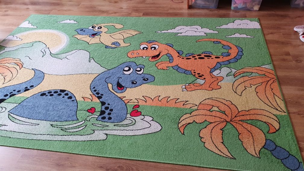 dywan do pokoju dziecięcego, 200x300, dinozaury