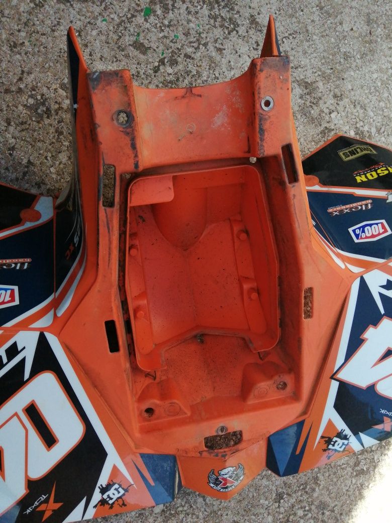 Plástico traseira ktm 525 xc moto 4