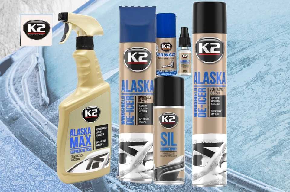 Размораживатель замков, стекол K2 Alaska розморозка скла антилід