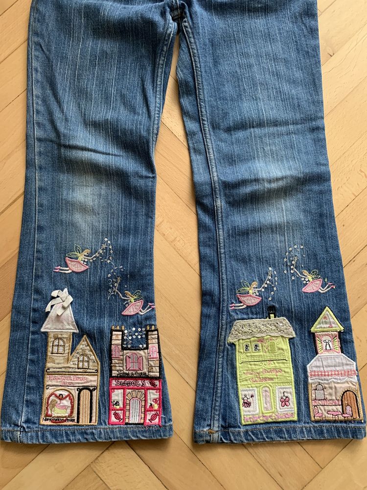 Spodnie dzwony jeansowe dziewczęce