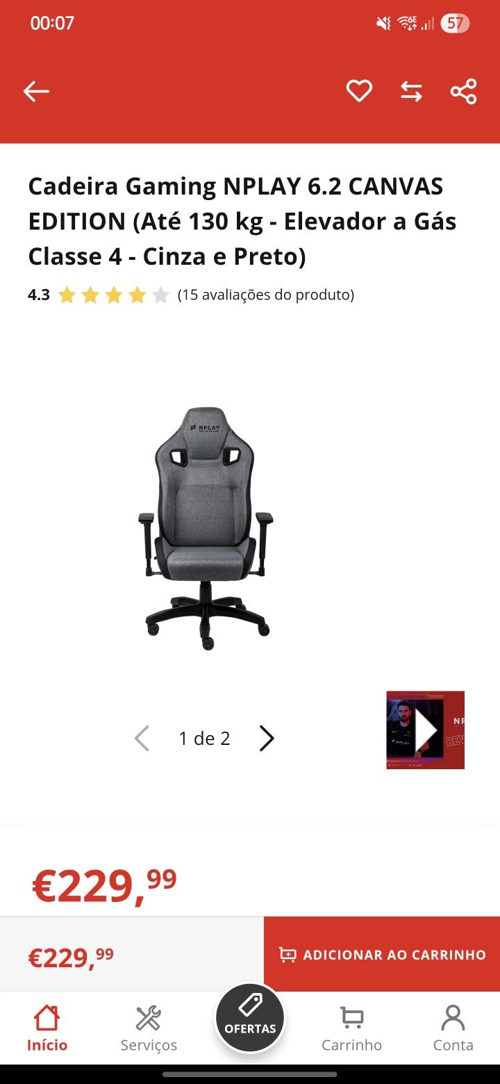 Cadeira Gaming NPlay